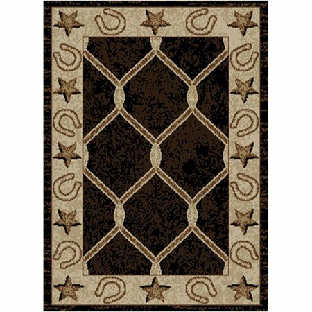 MAYBERRY RUG 2 ft. 3 in. x 3 ft. 3 in. Hearthside Midnight Trail Black Rectangle Area Rug HS6483 2X3